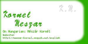 kornel meszar business card