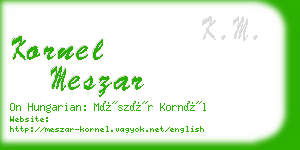 kornel meszar business card